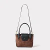 Mini Roma Suede Tote :: Brown