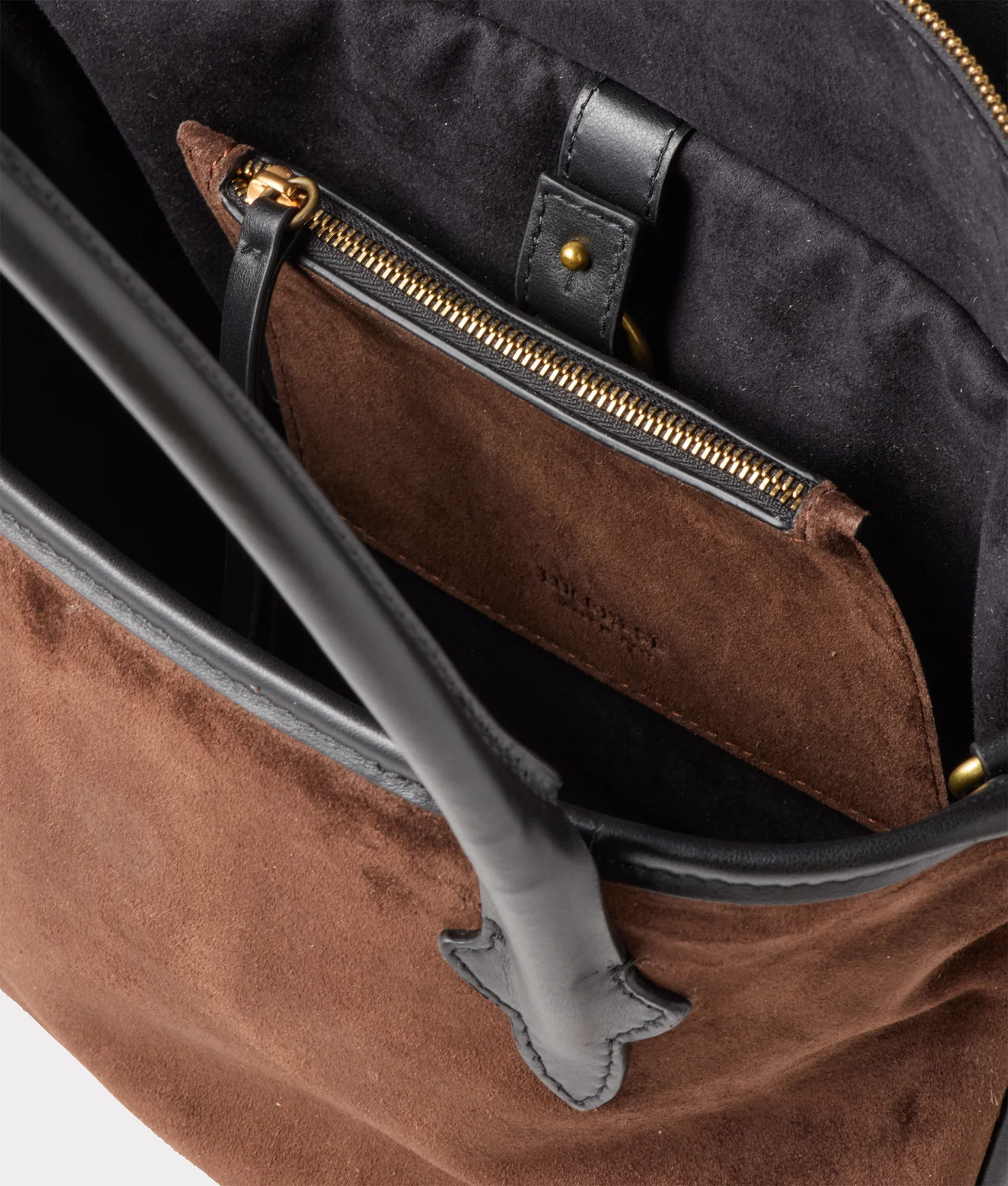 Mini Roma Suede Tote :: Brown