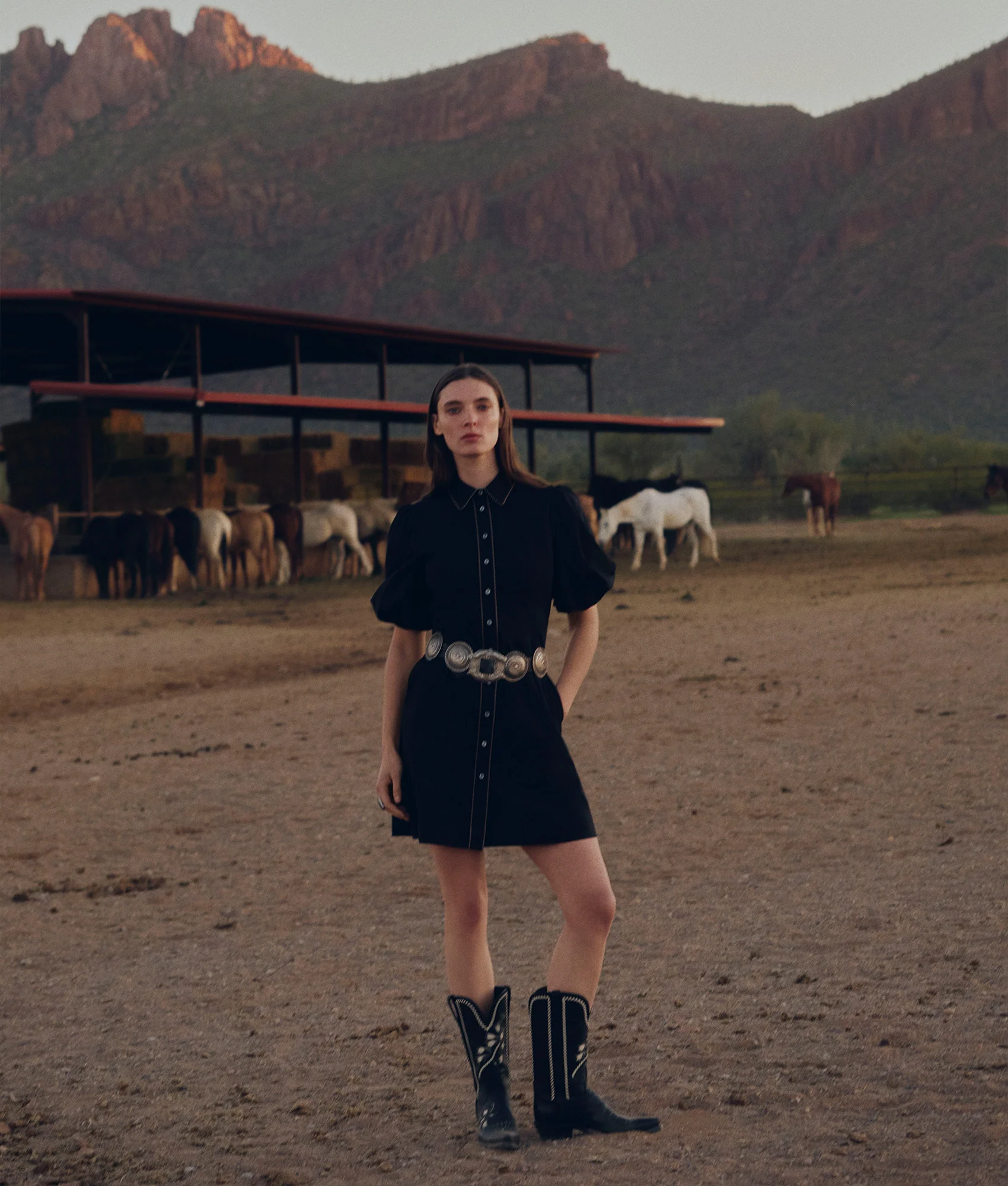 Lela Rose x Lucchese Wren :: Black