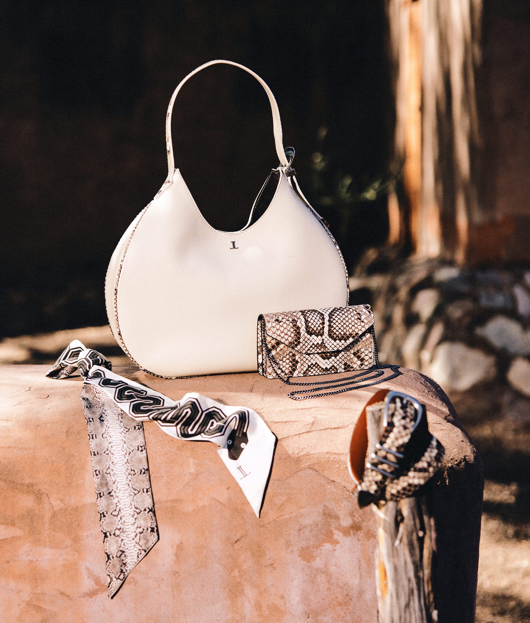 Long Exotic Wallet On A Chain :: Natural