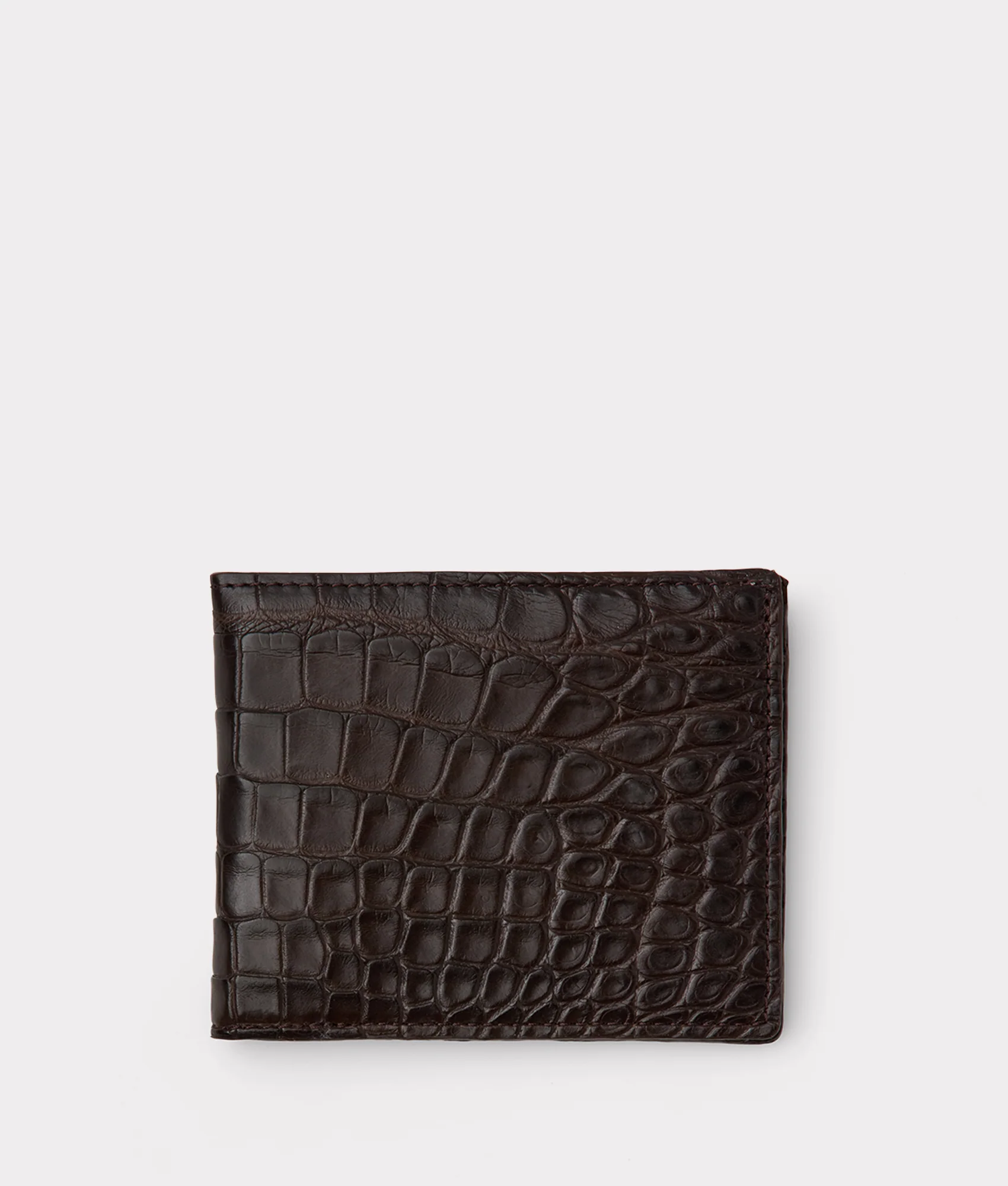 Hipster Wallet - American Alligator :: Chocolate