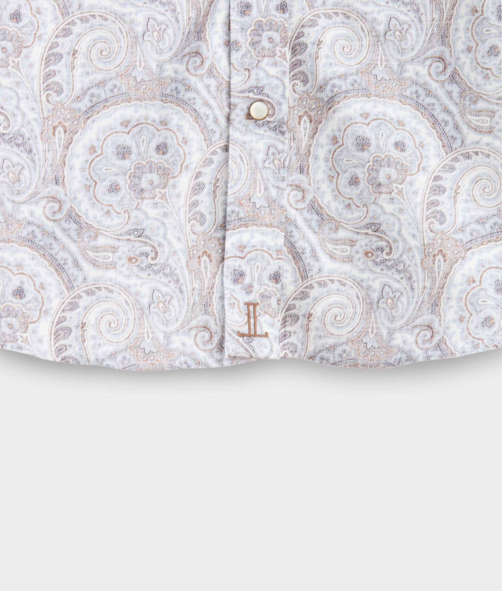 El Paso Modern Fit :: Blue And Brown Paisley