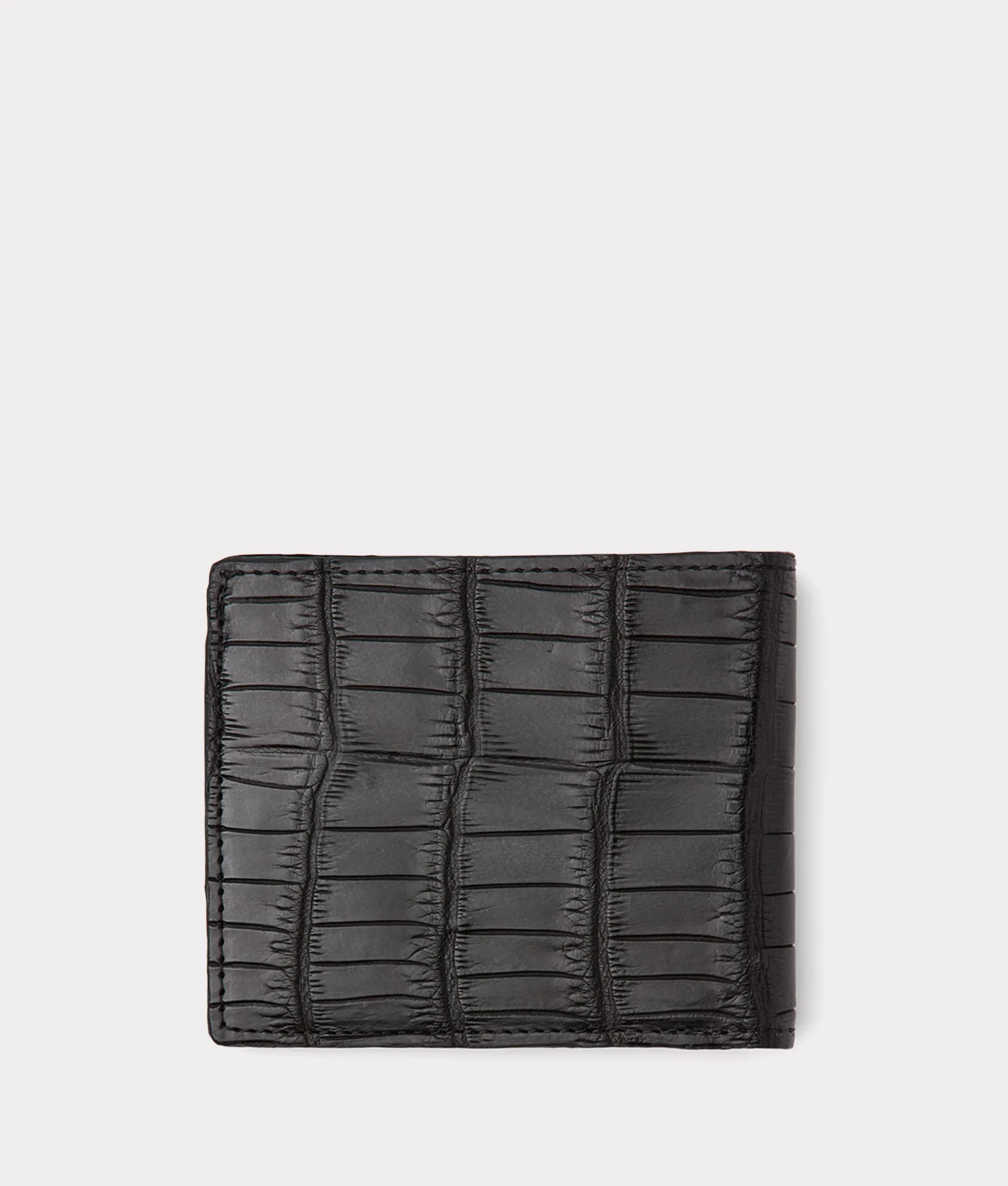 Hipster Wallet - American Alligator :: Black