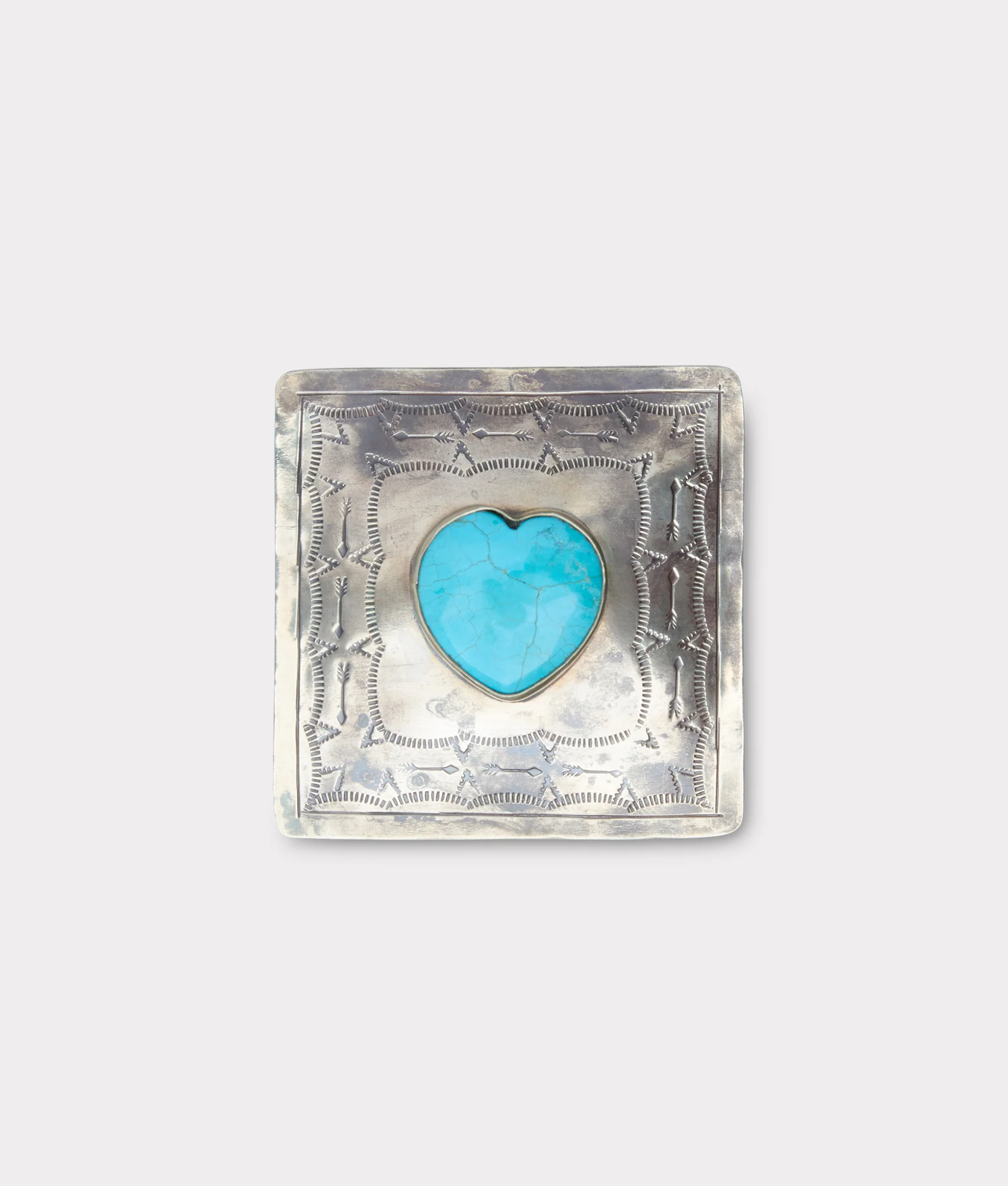 Southwestern Heart Box :: Silver