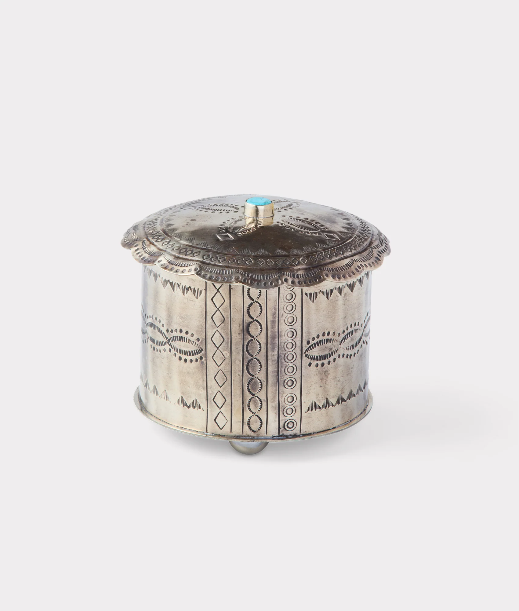 Southwestern Round Box :: Silver