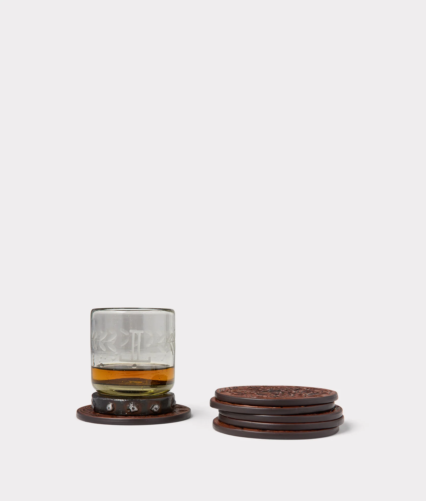 Carver Coaster - Set of Six :: Brown