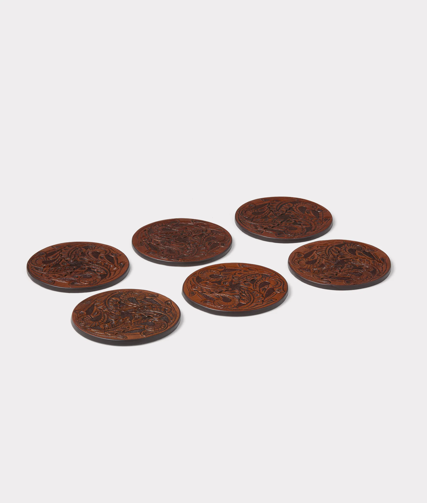 Carver Coaster - Set of Six :: Brown