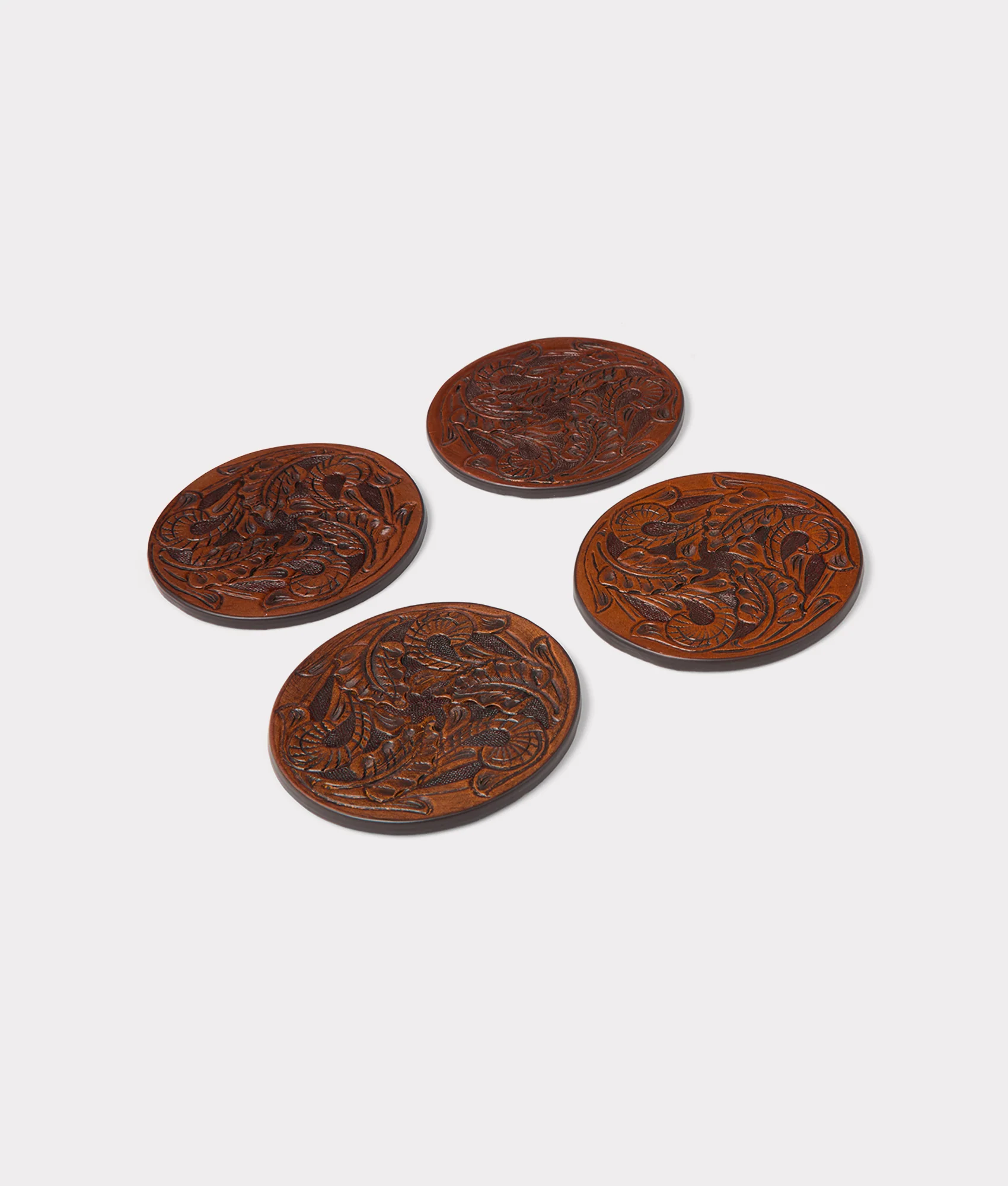 Carver Coaster - Set of Six :: Brown