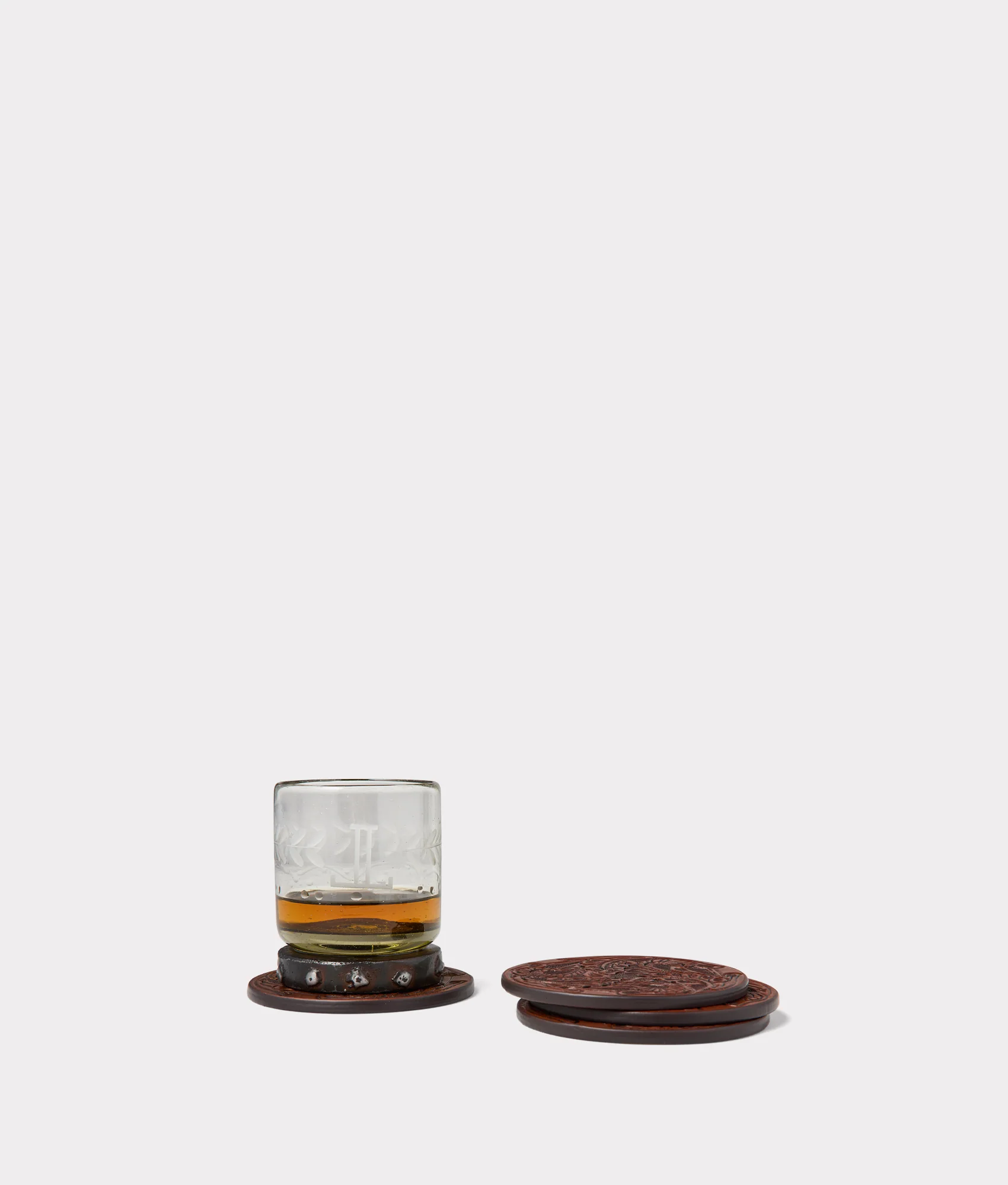 Carver Coaster - Set of Six :: Brown