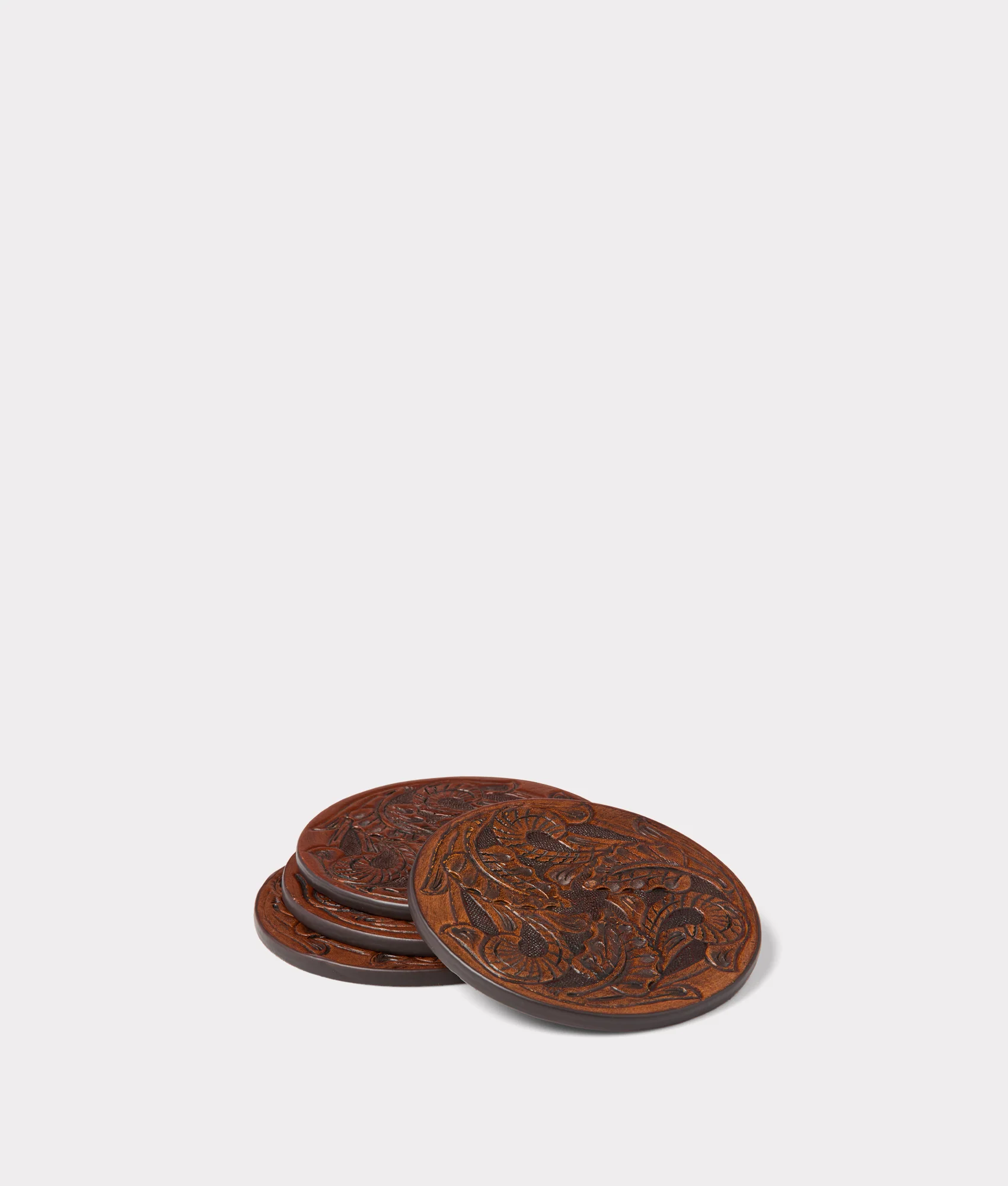 Carver Coaster - Set of Six :: Brown