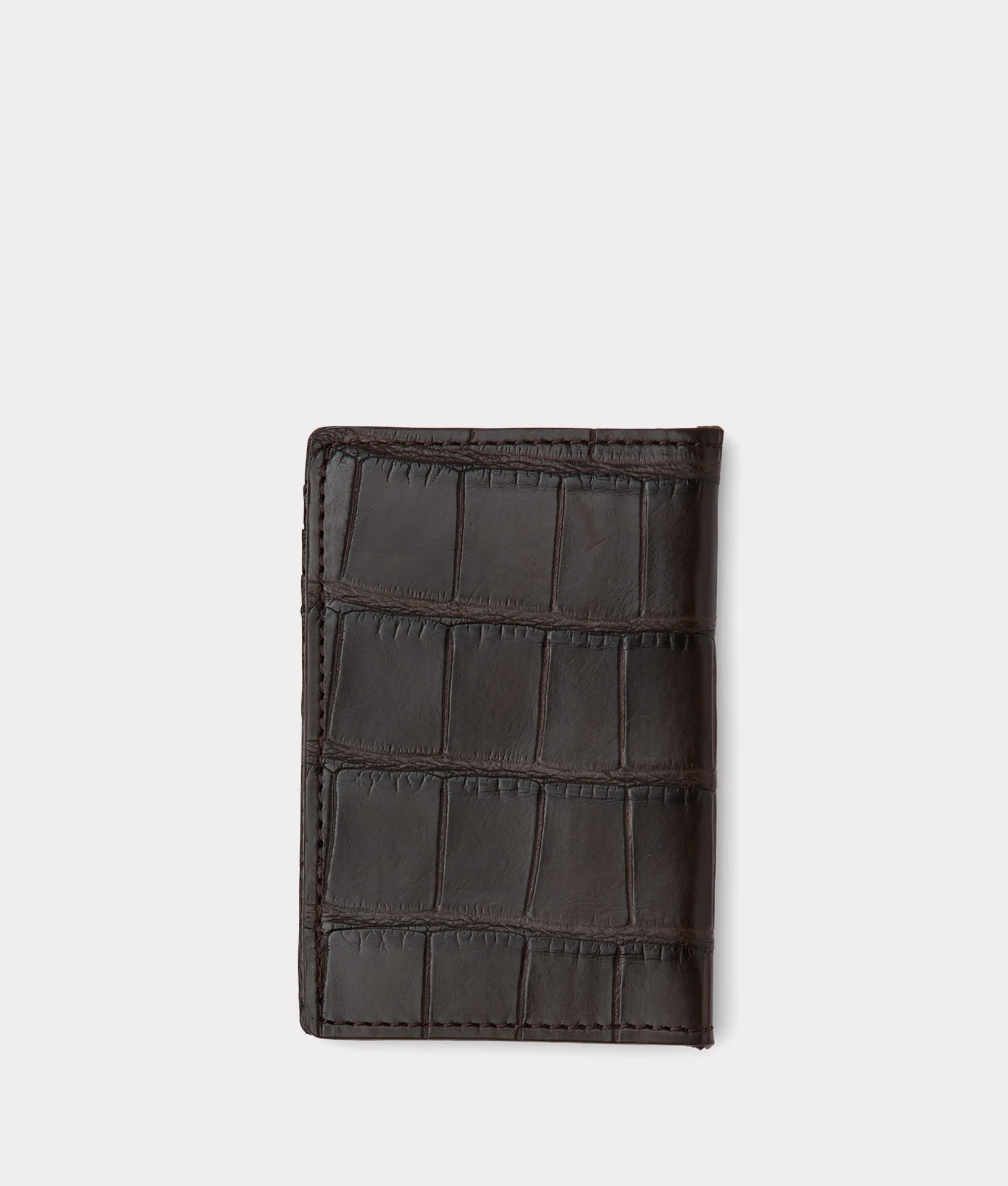 Bifold Wallet - American Alligator :: Chocolate