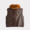 Duchess Of The Range Fur Vest :: Brown