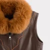 Duchess Of The Range Fur Vest :: Brown