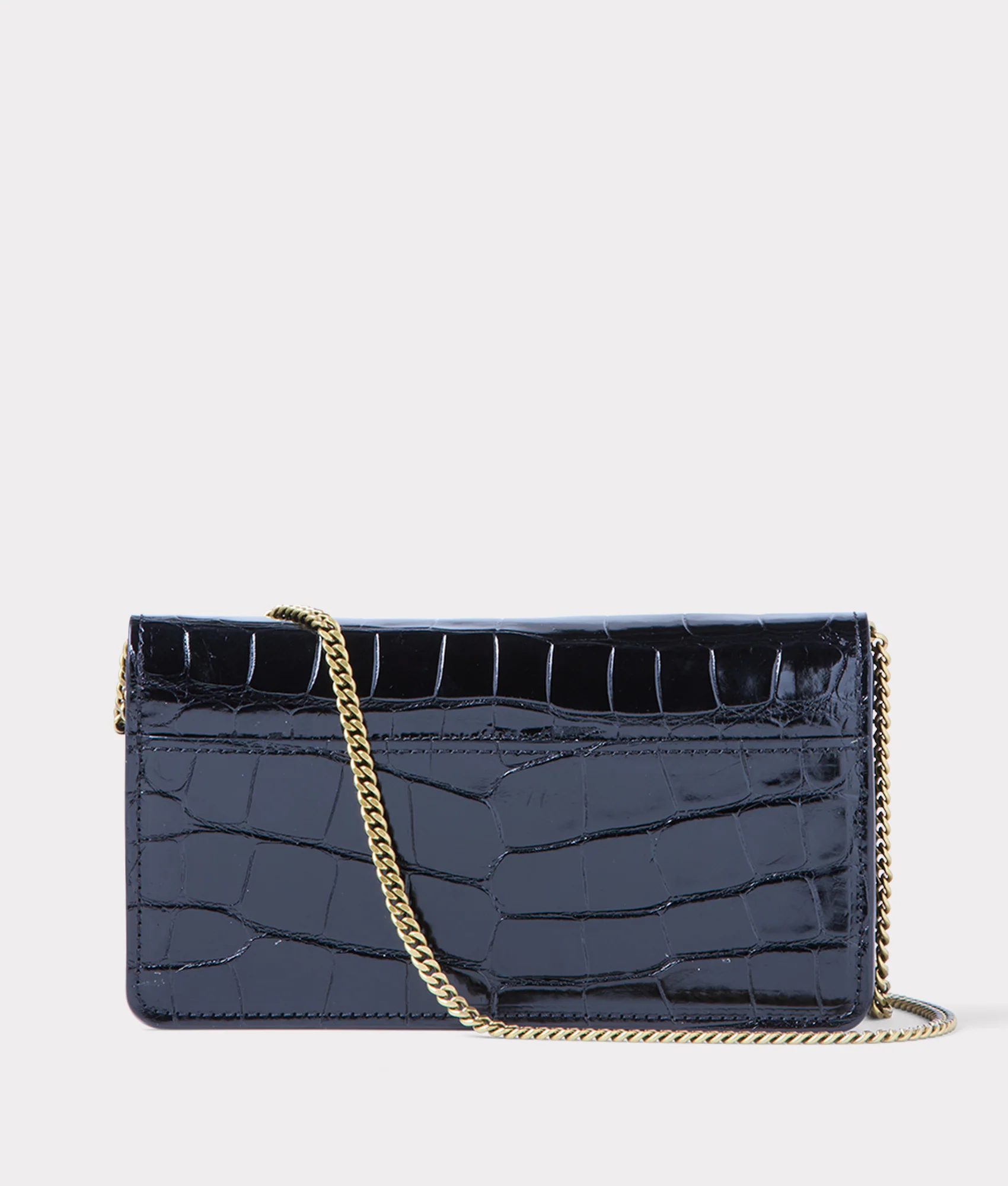 Long Exotic Wallet On A Chain :: Black