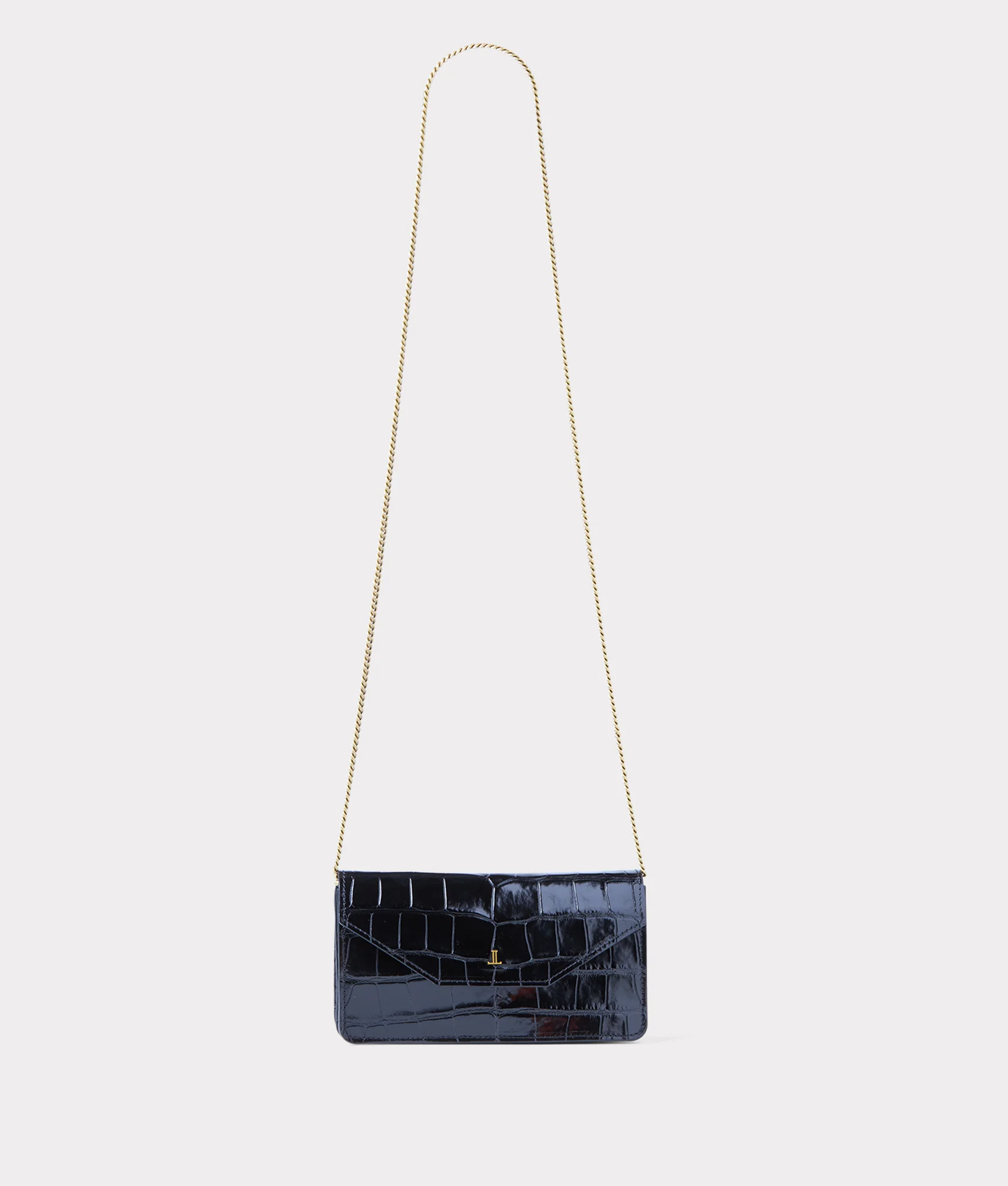 Long Exotic Wallet On A Chain :: Black