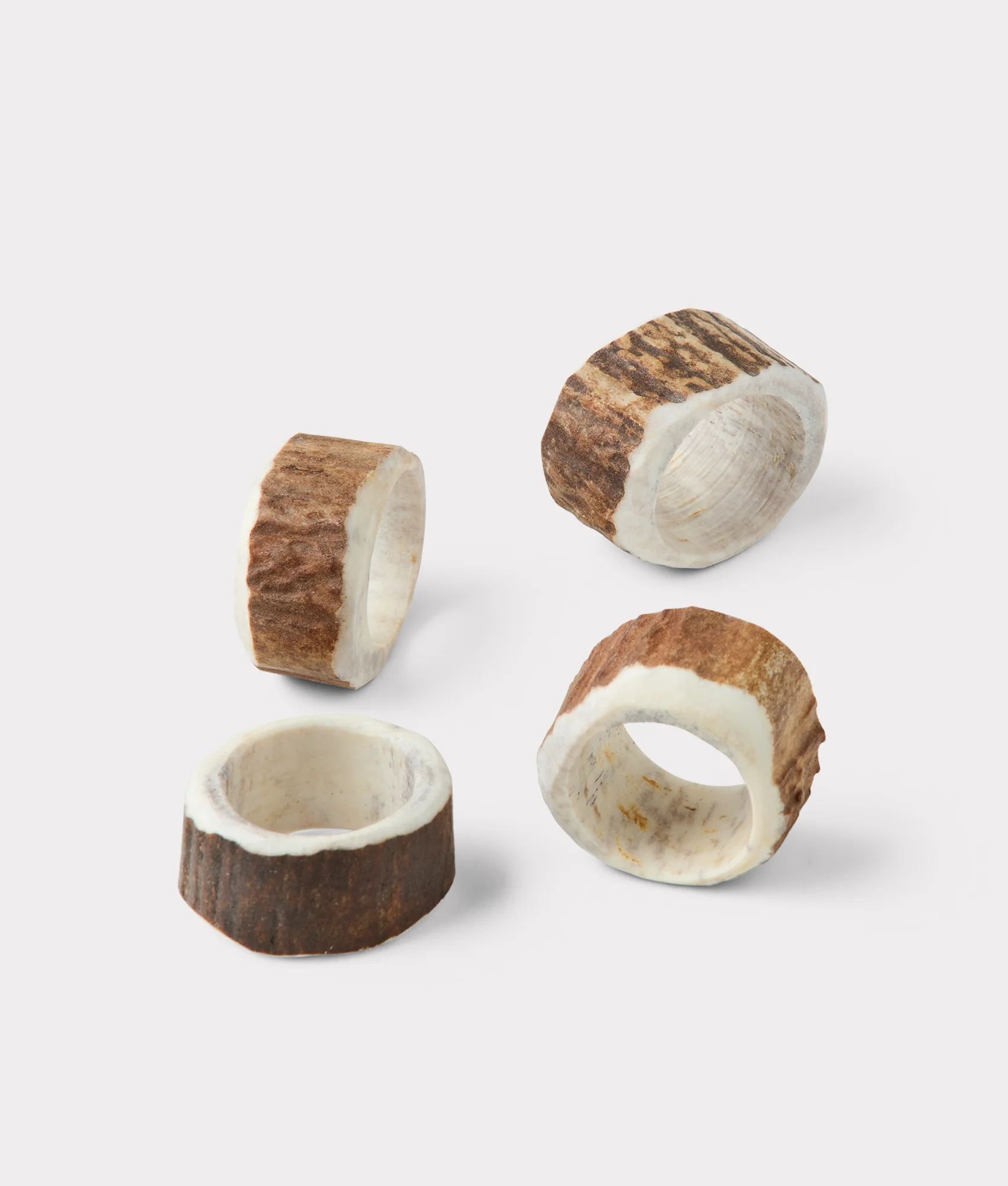 Stag Horn Napkin Rings - Set Of 2 :: Natural