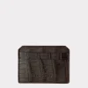 Card Case - American Alligator :: Chocolate