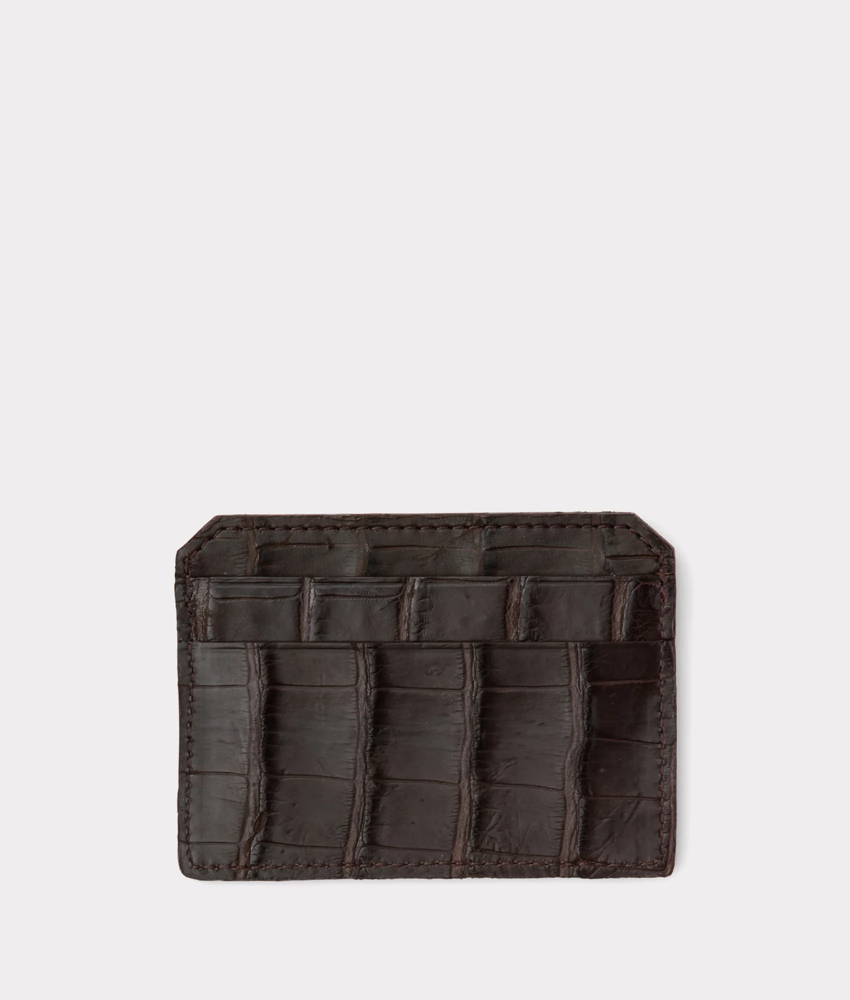 Card Case - American Alligator :: Chocolate