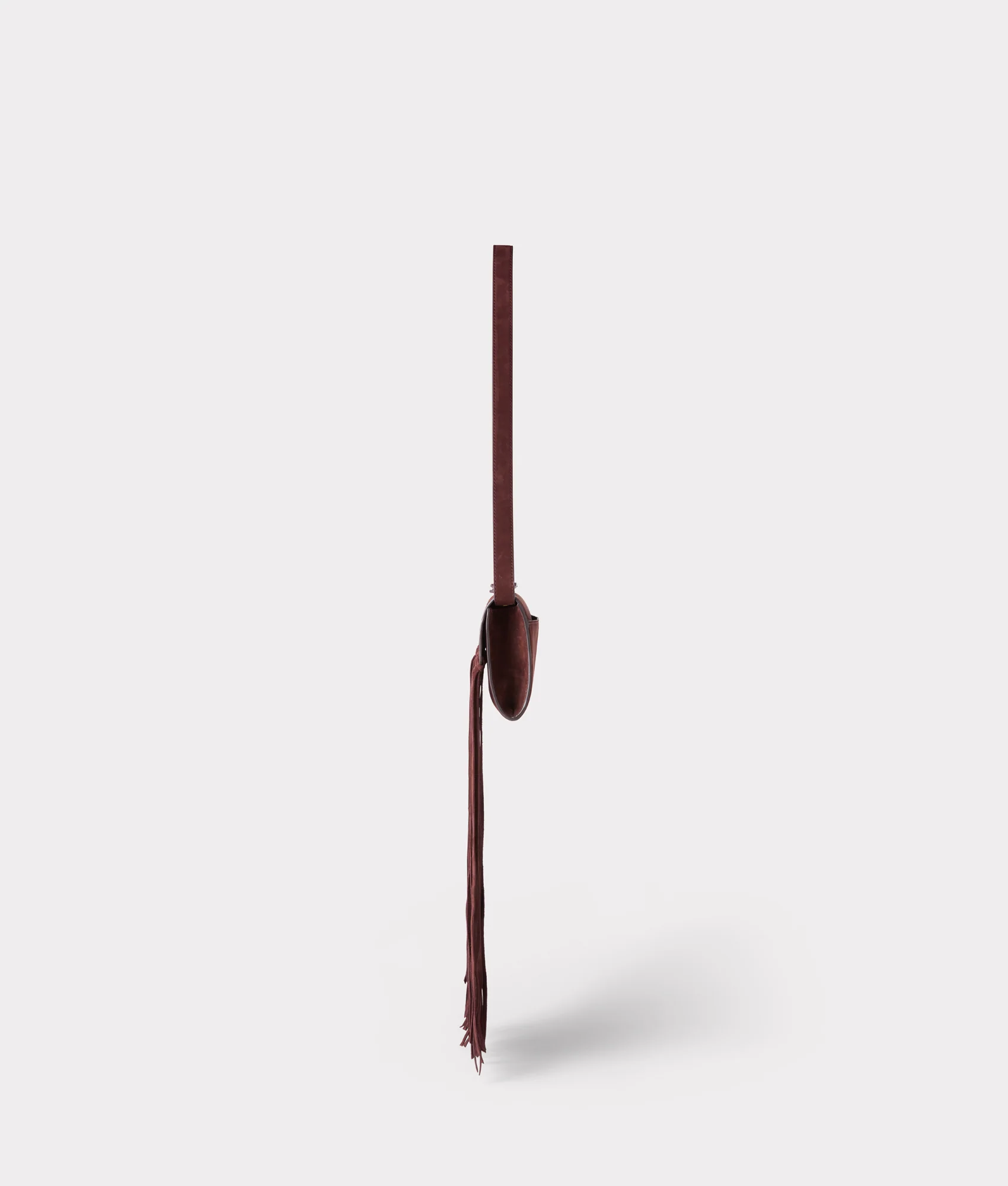 Bowie Suede Fringe Clutch :: Chocolate