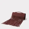 Bowie Suede Fringe Clutch :: Chocolate