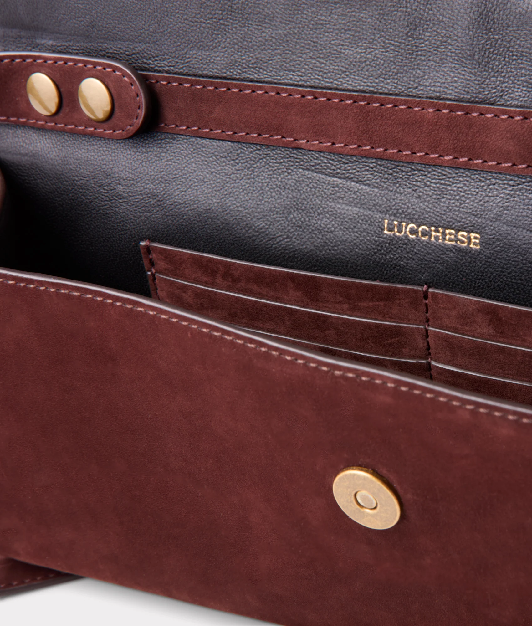 Bowie Suede Fringe Clutch :: Chocolate
