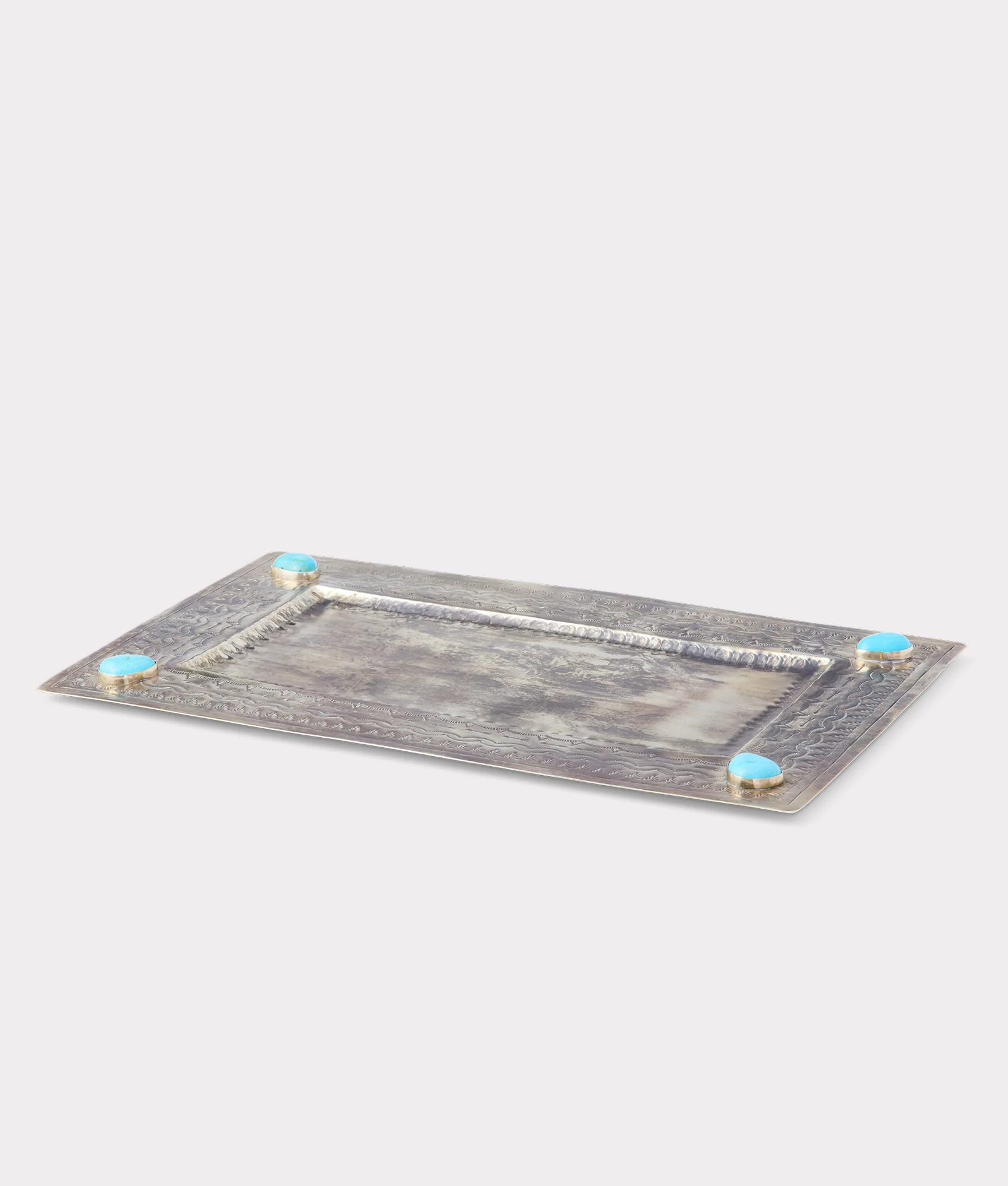 Large Southwestern Tray :: Silver