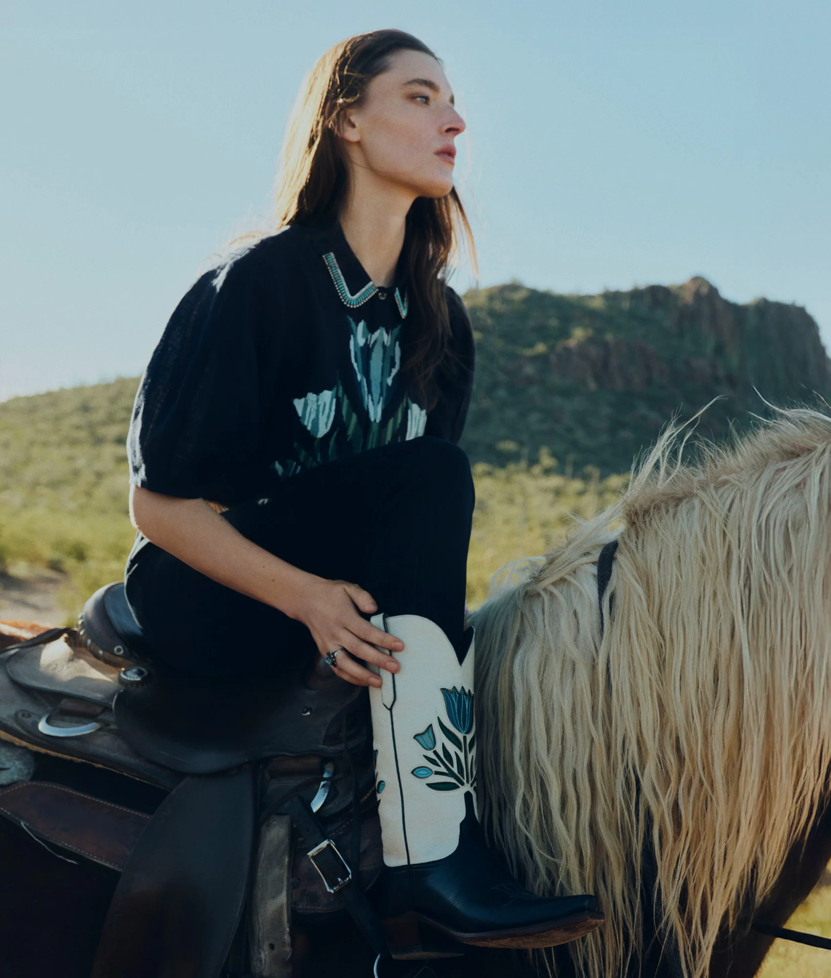 Lela Rose x Lucchese Skylark :: Navy