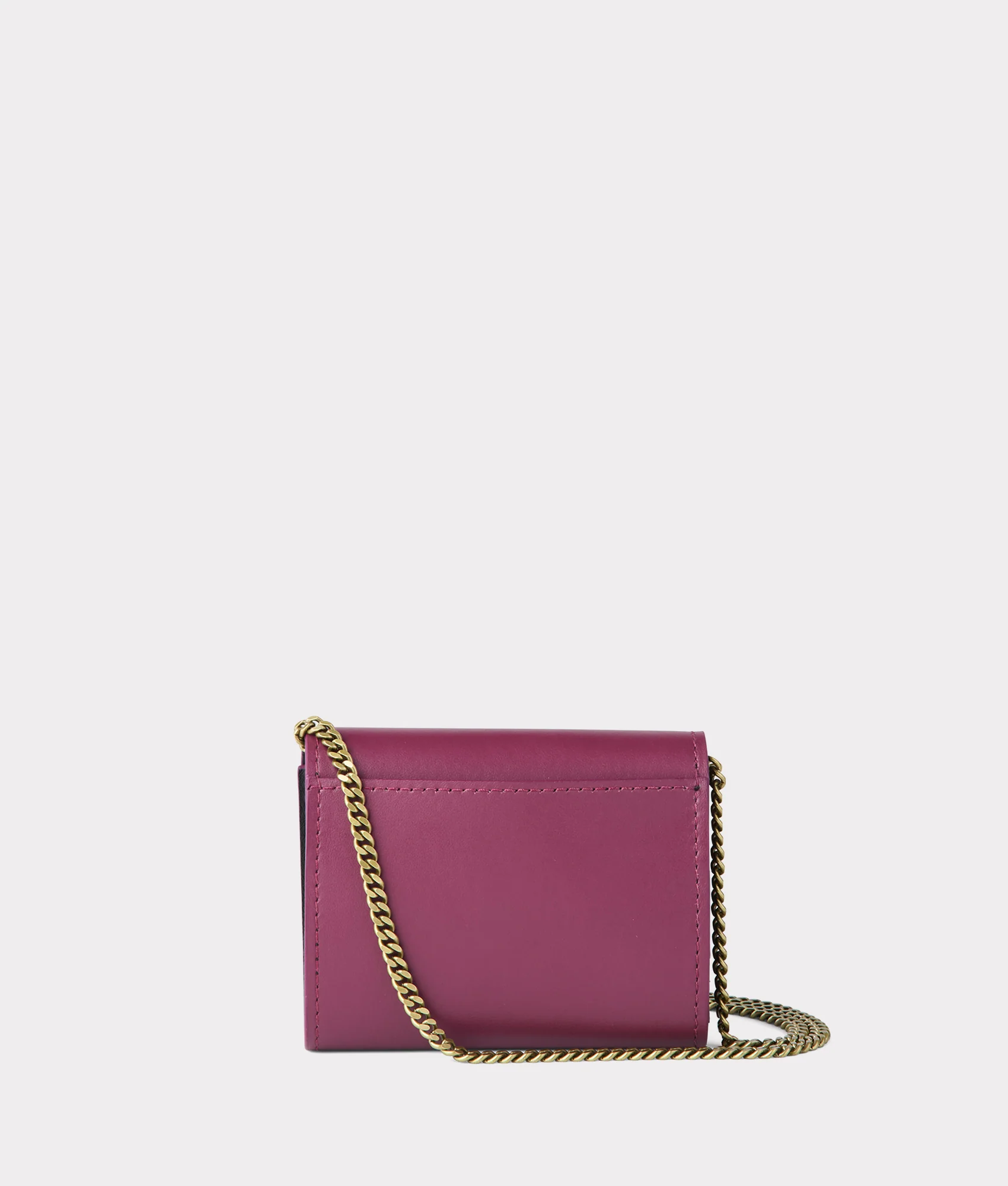 Short Wallet On A Chain :: Burgundy