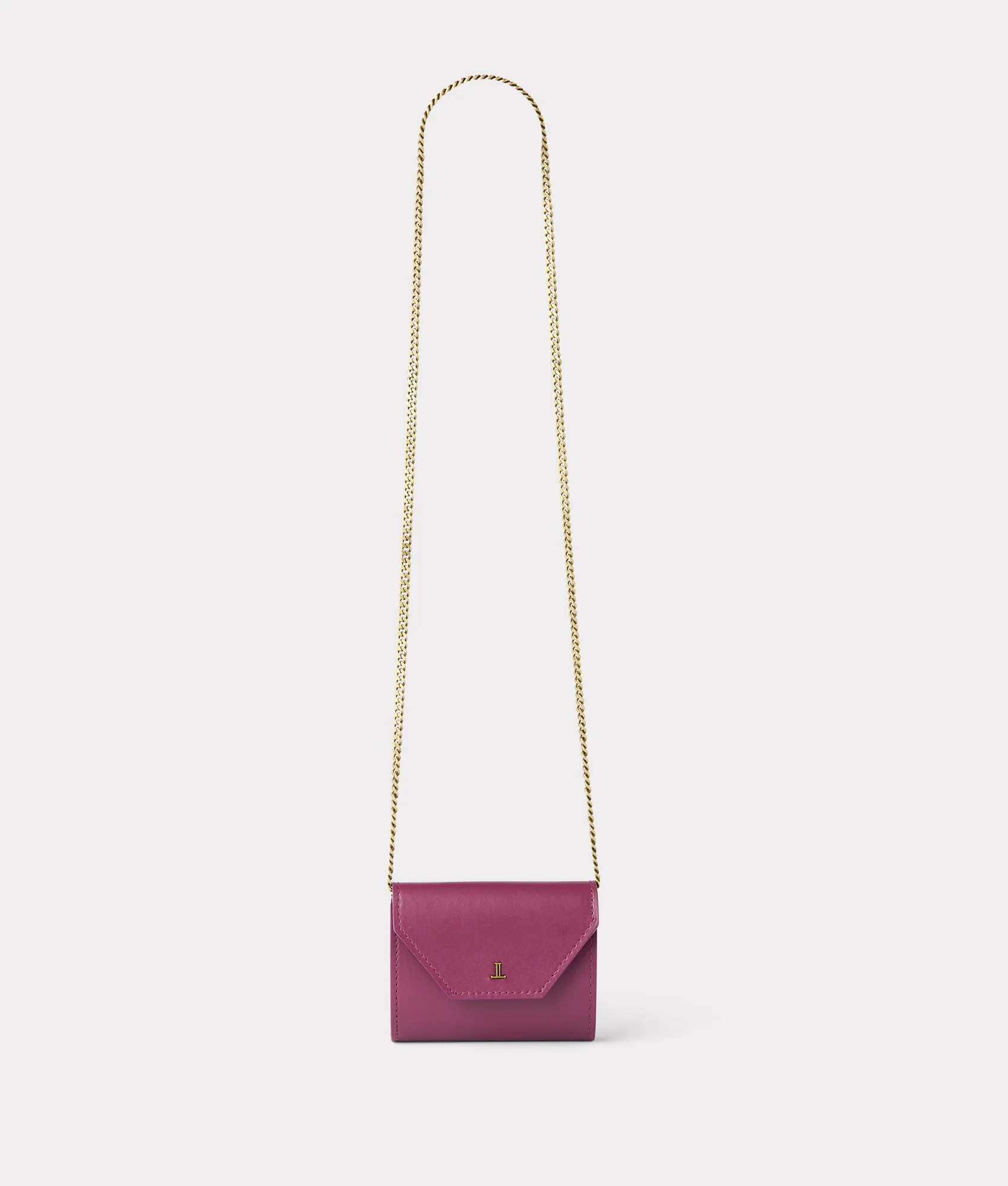 Short Wallet On A Chain :: Burgundy