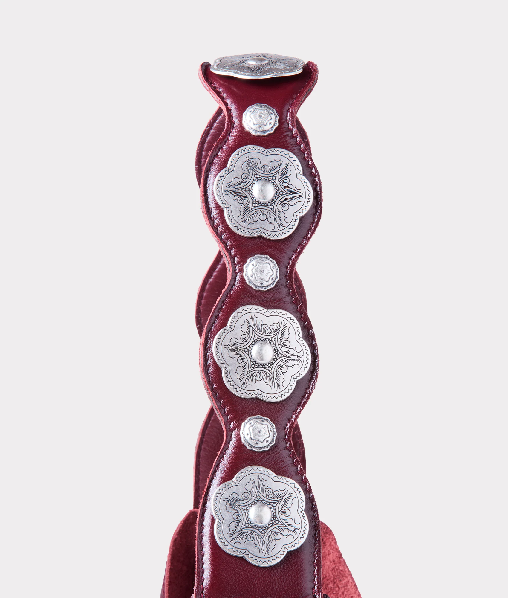 Goldie Concho Tote :: Burgundy