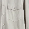 Suede Overshirt :: Grey