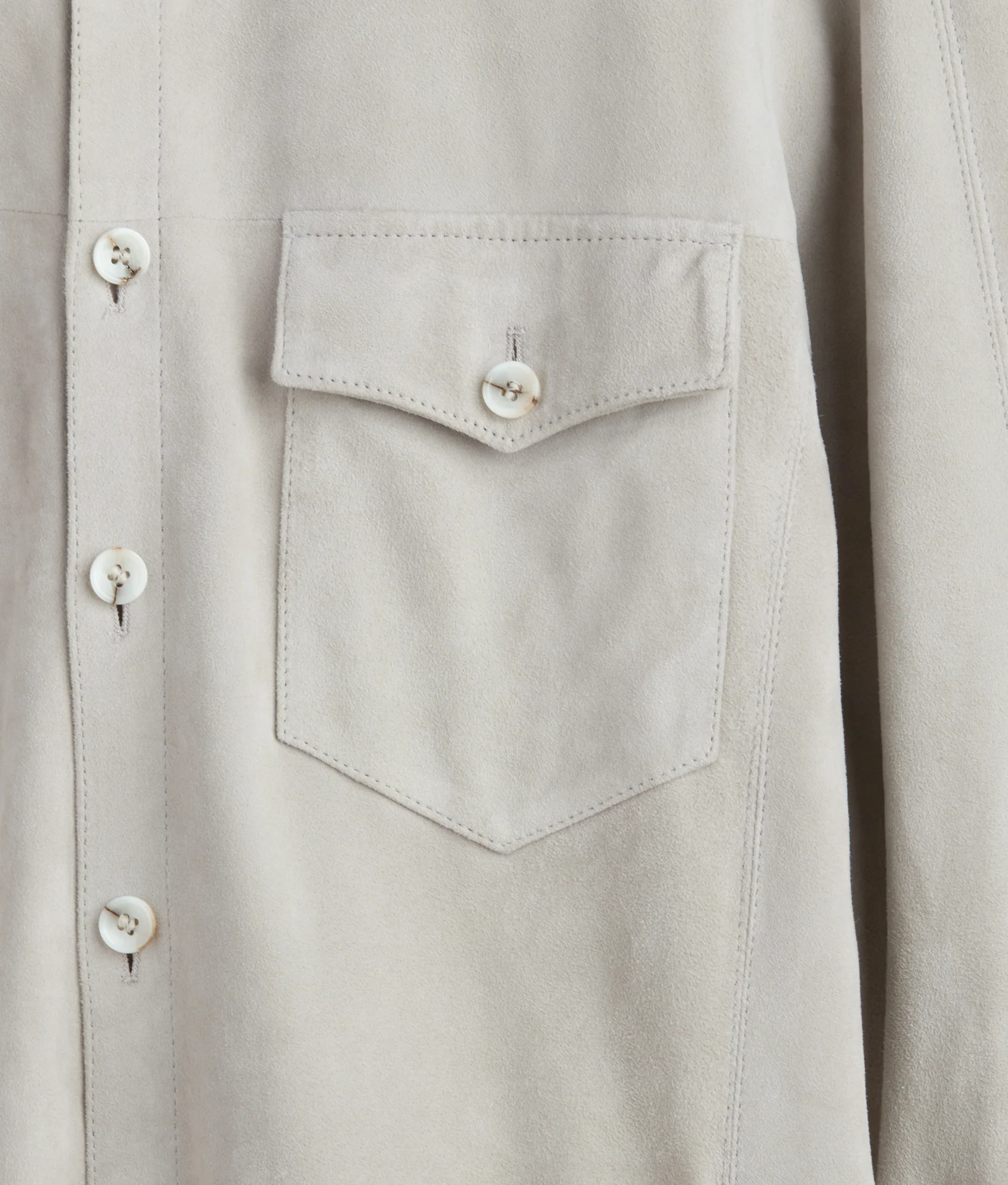 Suede Overshirt :: Grey