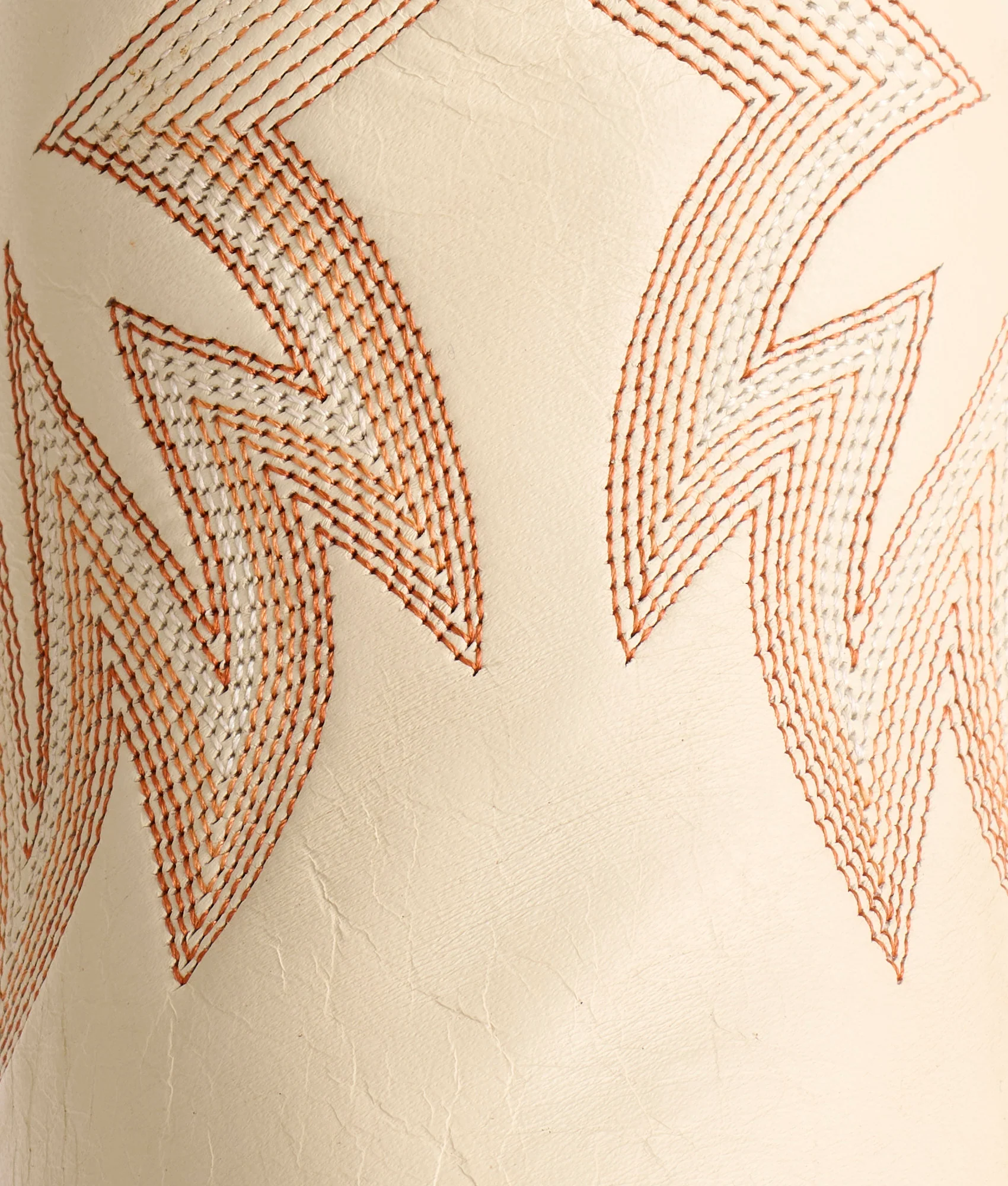 Tilly :: Glitz Cream W/ Burnt Orange Stitching