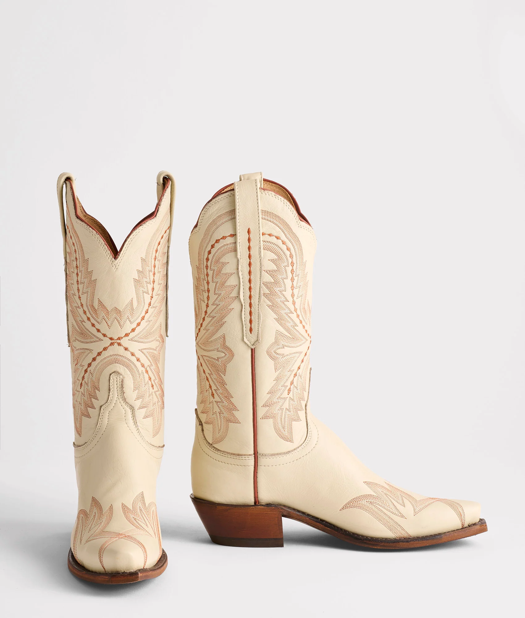 Tilly :: Glitz Cream W/ Burnt Orange Stitching