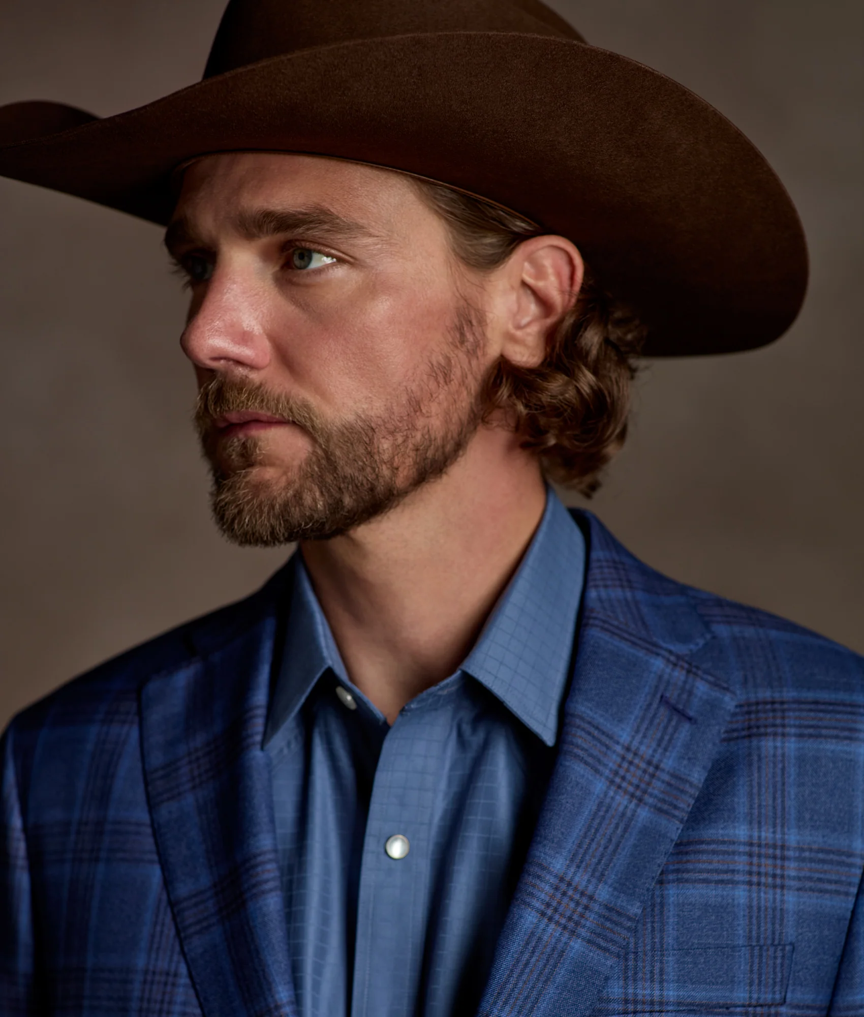 Lucchese Sport Coat :: Blue Plaid