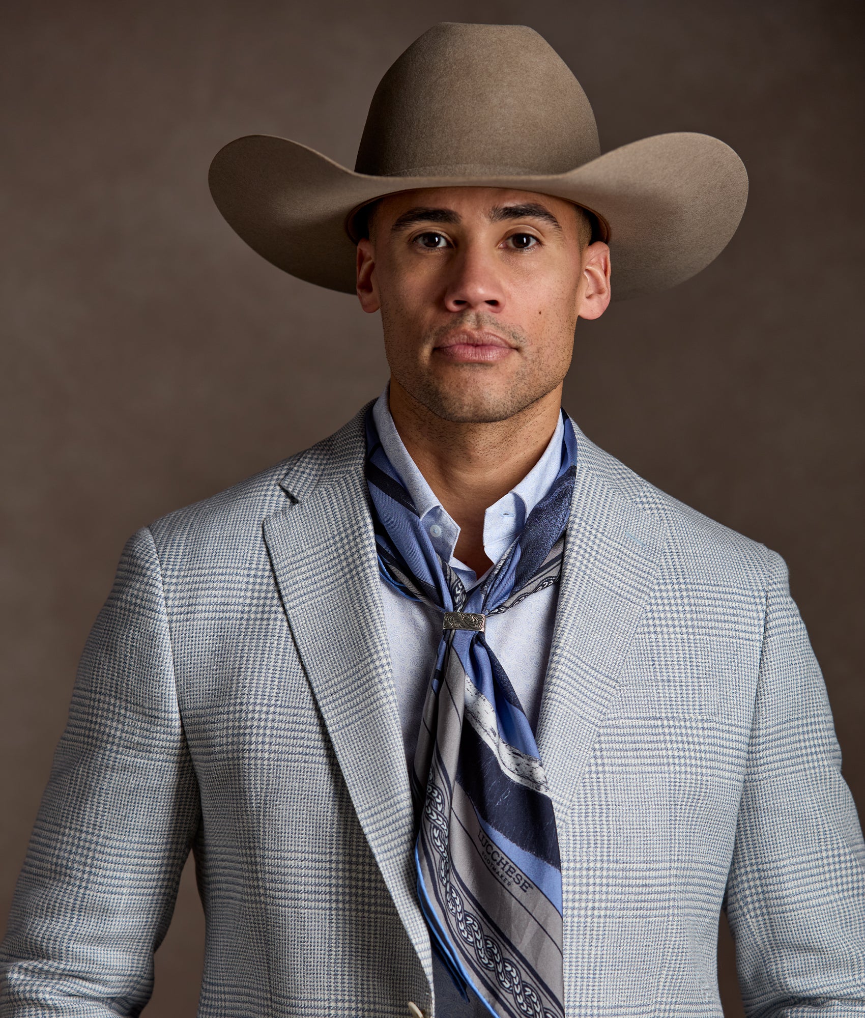 Lucchese Sport Coat :: Cream And Blue