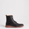 6" Lace Up Derby Boot :: Black