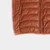 Men's Leather Puffer Vest :: Cognac