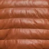 Men's Leather Puffer Vest :: Cognac