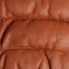 Men's Leather Puffer Vest :: Cognac