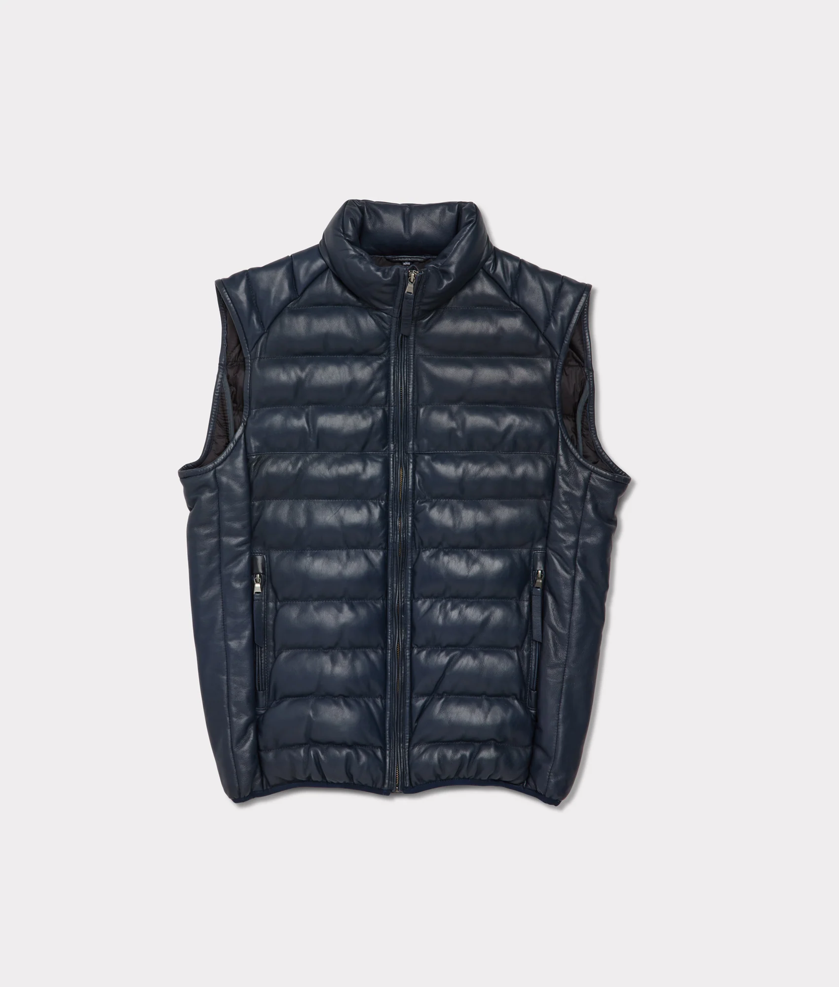 2180-men-s-leather-puffer-vest-navy-1.webp Men's Leather Puffer Vest :: Navy