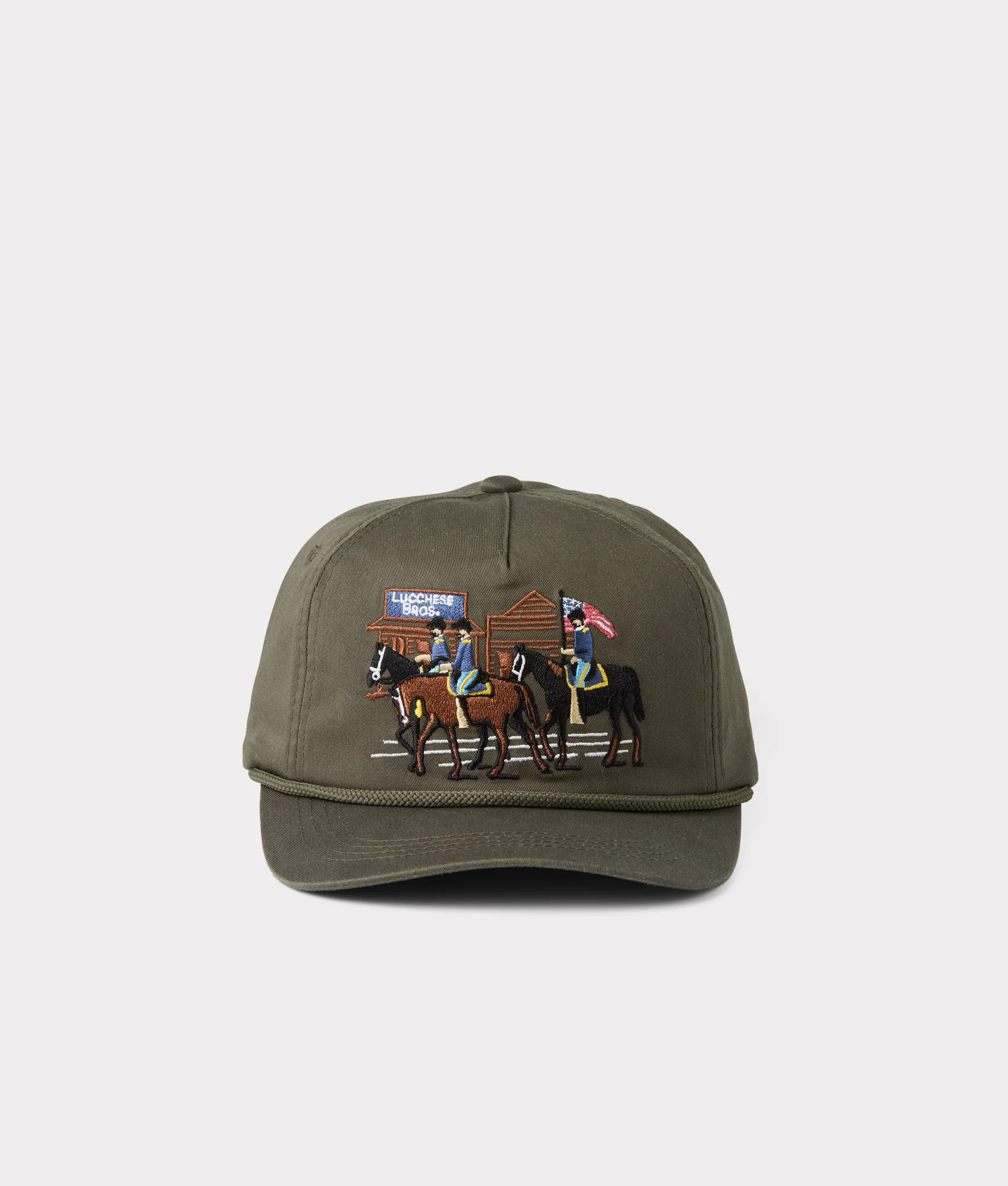 Lucchese Bros. Rope Cap :: Military Green