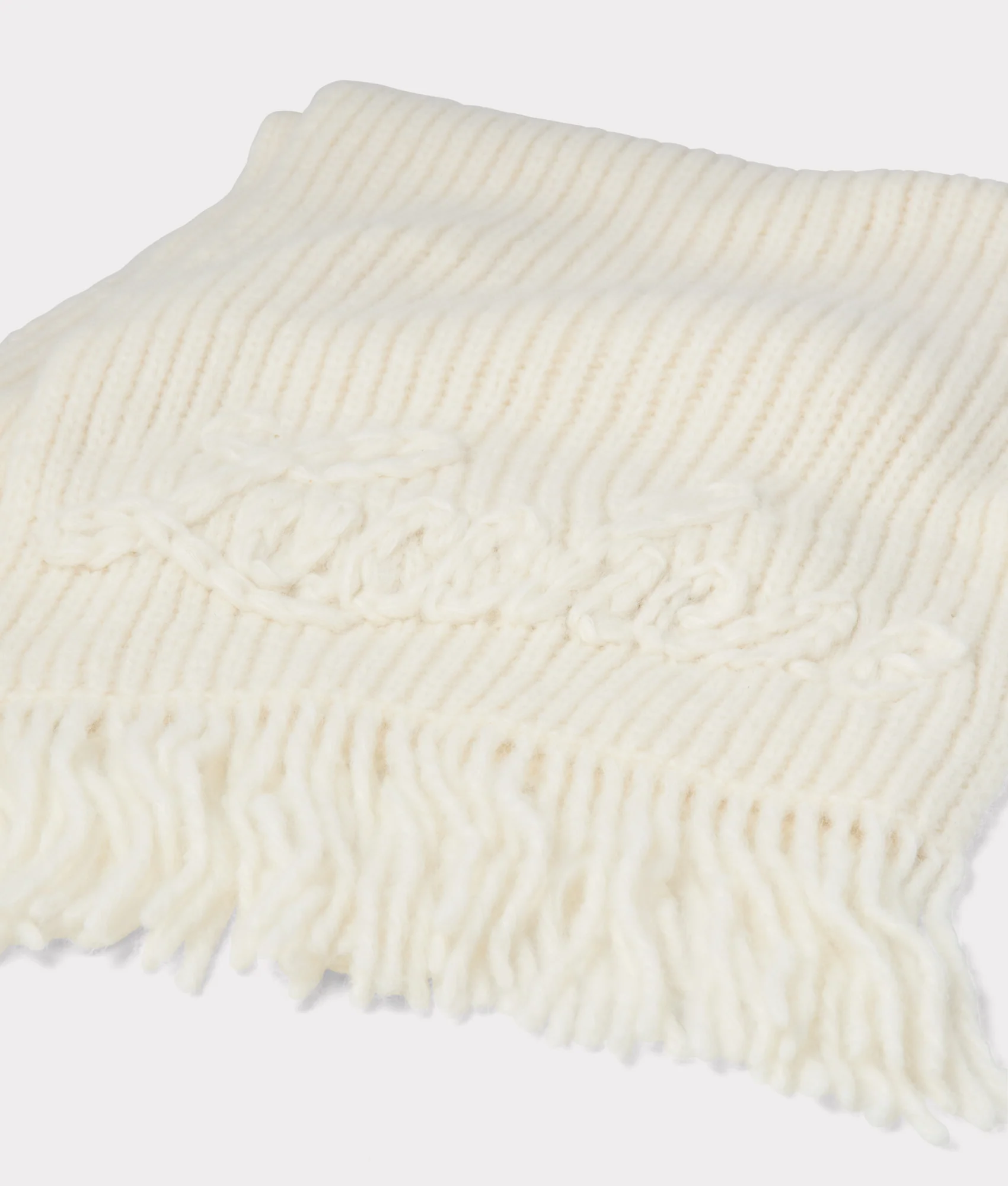 Script Knitted Scarf :: Cream