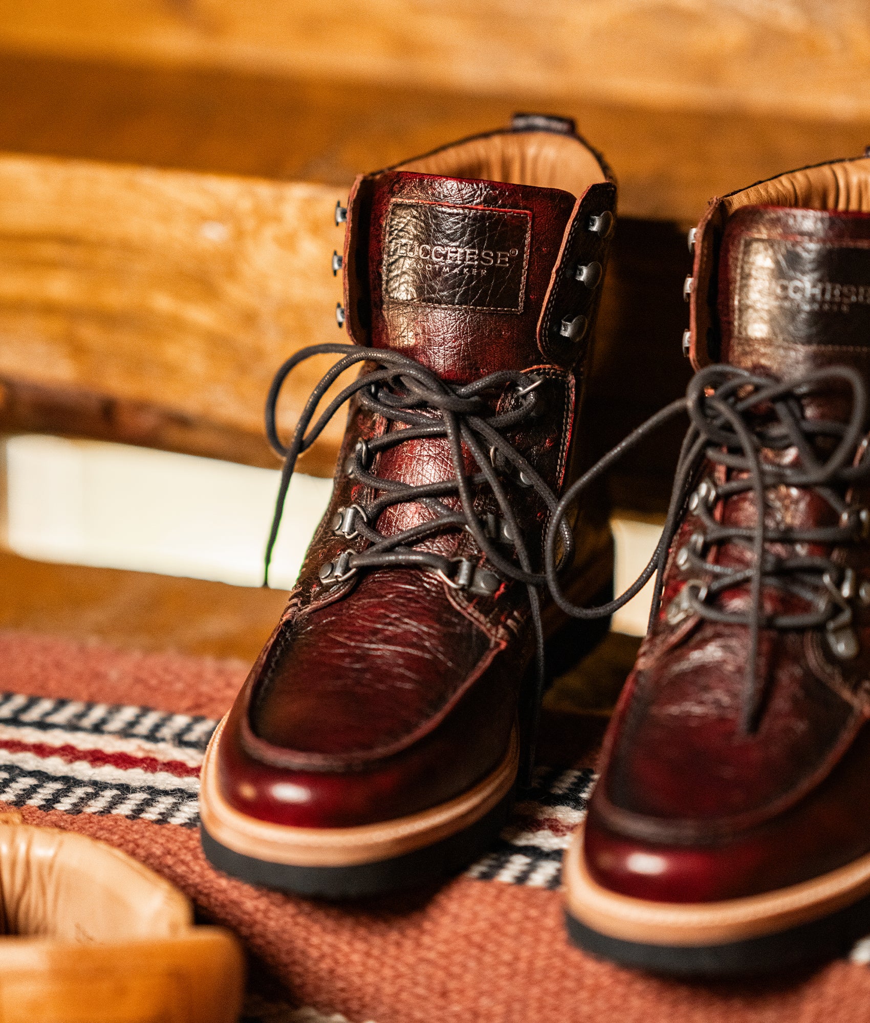 Ridgeline Exotic Lace Up Boot :: Black Cherry