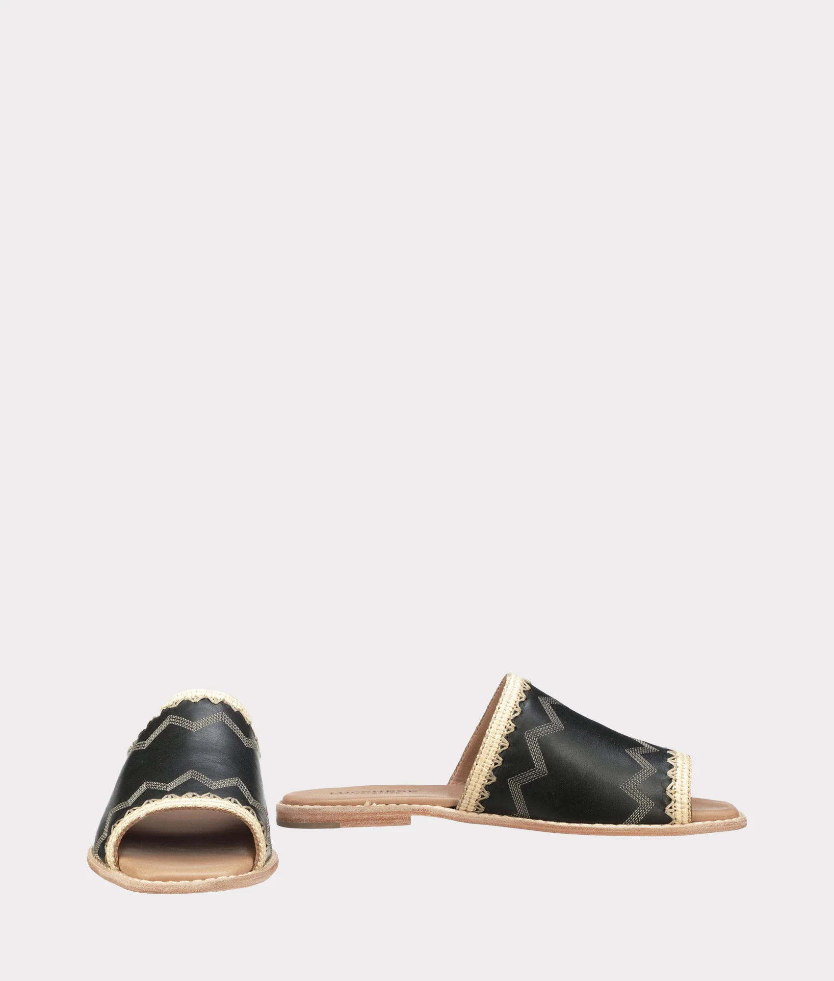 Raffia Sandal :: Black