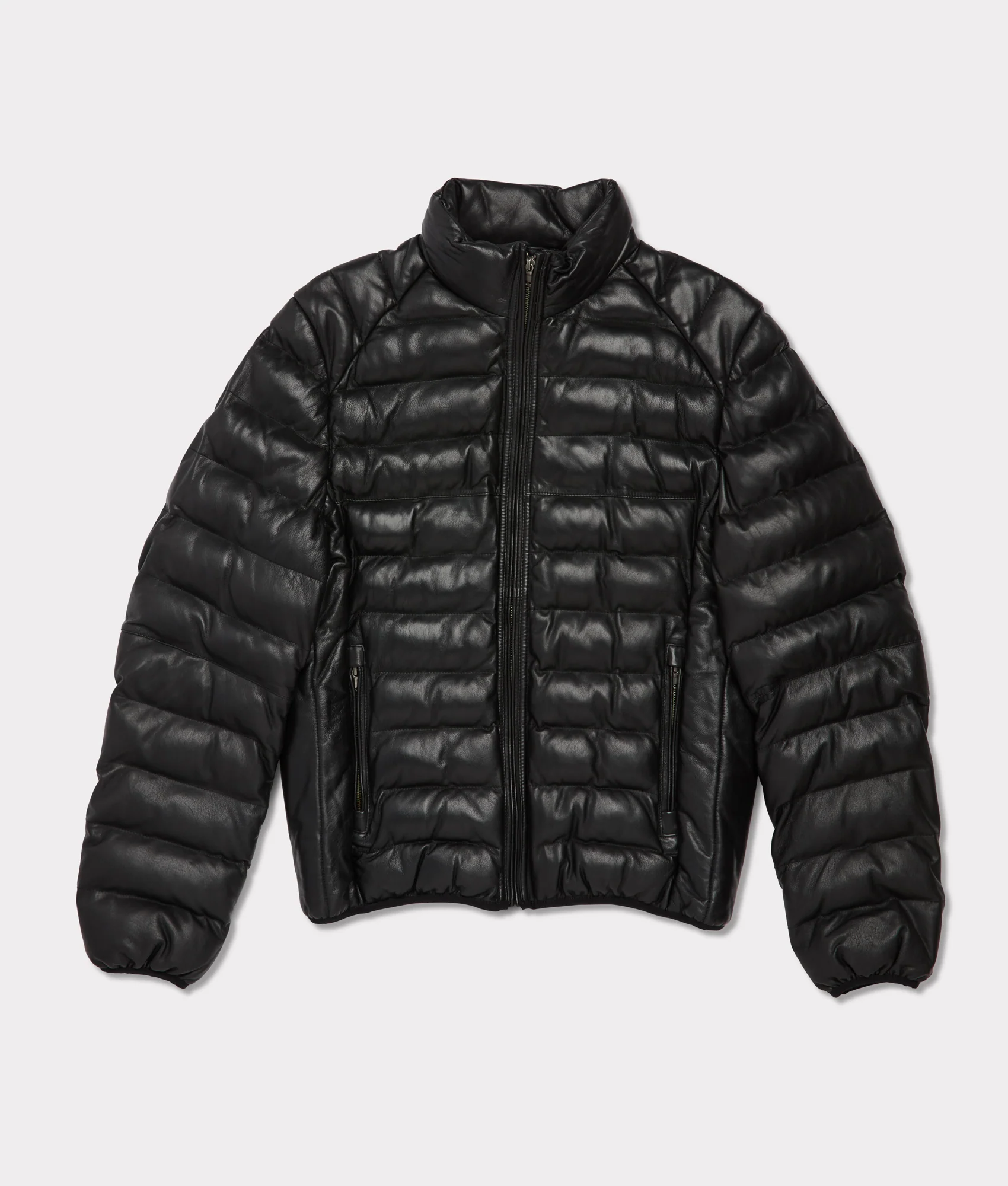5868-men-s-leather-puffer-jacket-black-1.webp Men's Leather Puffer Jacket :: Black