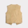 Dakota Suede Fringe Leather Vest :: Natural