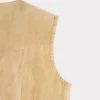 Dakota Suede Fringe Leather Vest :: Natural