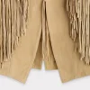 Dakota Suede Fringe Leather Vest :: Natural