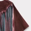 Shayanne Fringe Cape :: Black Cherry